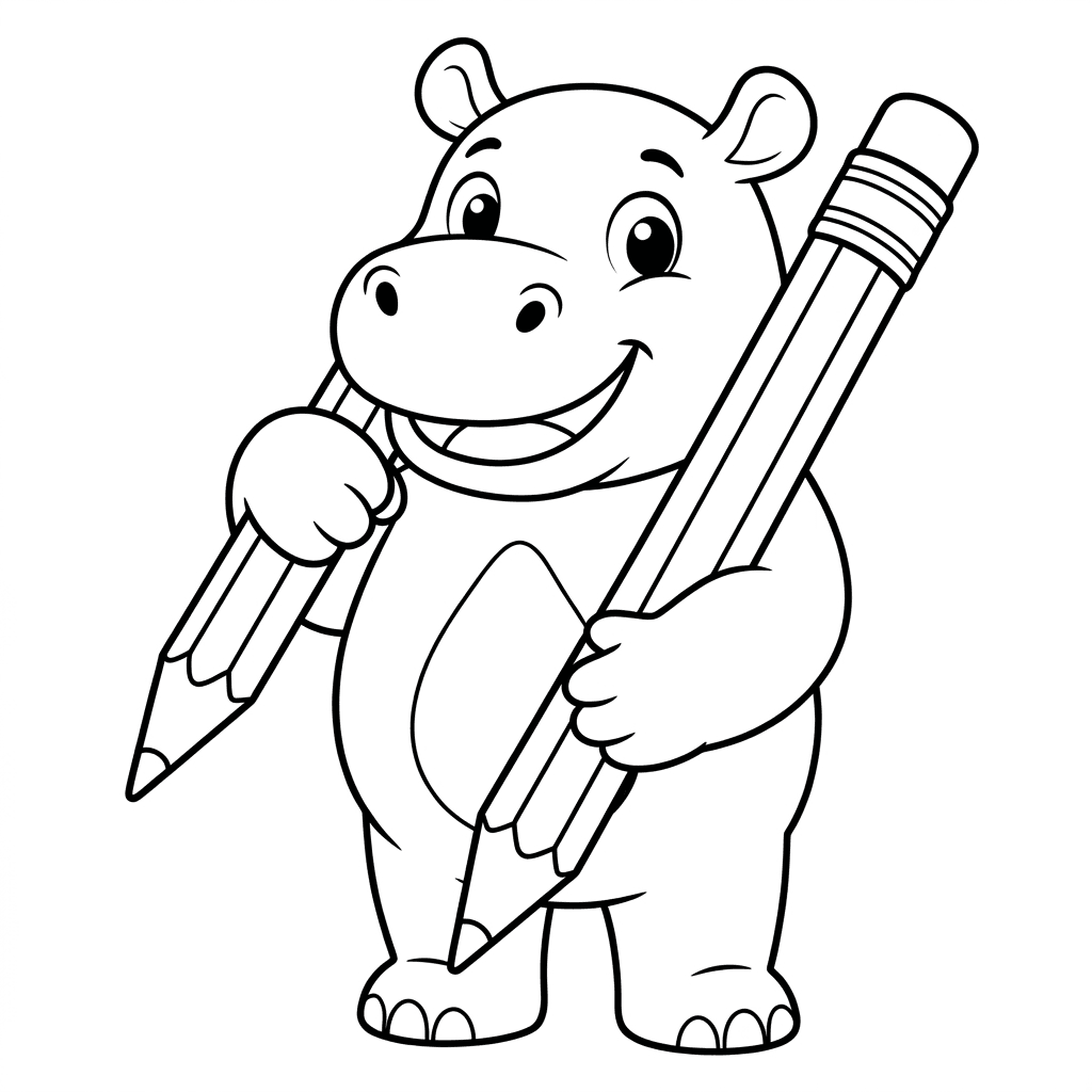 Henry with a Giant Pencil
