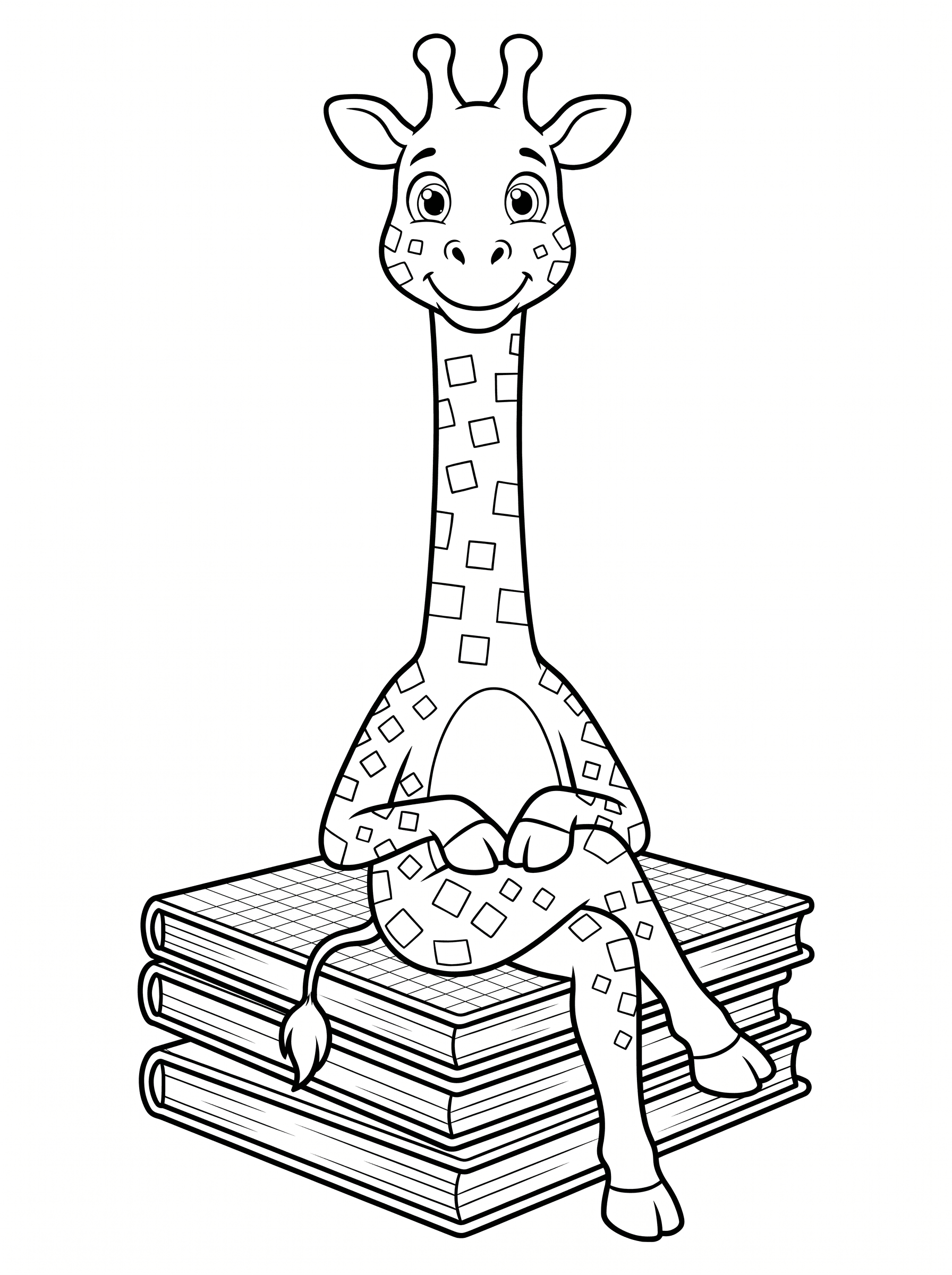 Jenny on a Stack of Notebooks